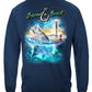 Striped Bass Fish Beyond the Break Long Sleeve Shirt - back view