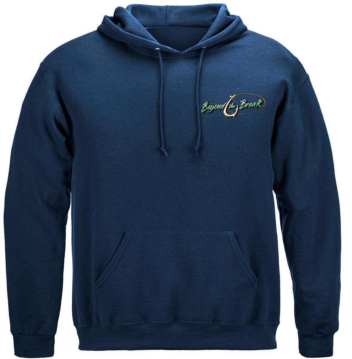 Striped Bass Fish Beyond the Break Hoodie - front view