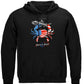 Patriotic Blue Claw Crab Hoodie - front view