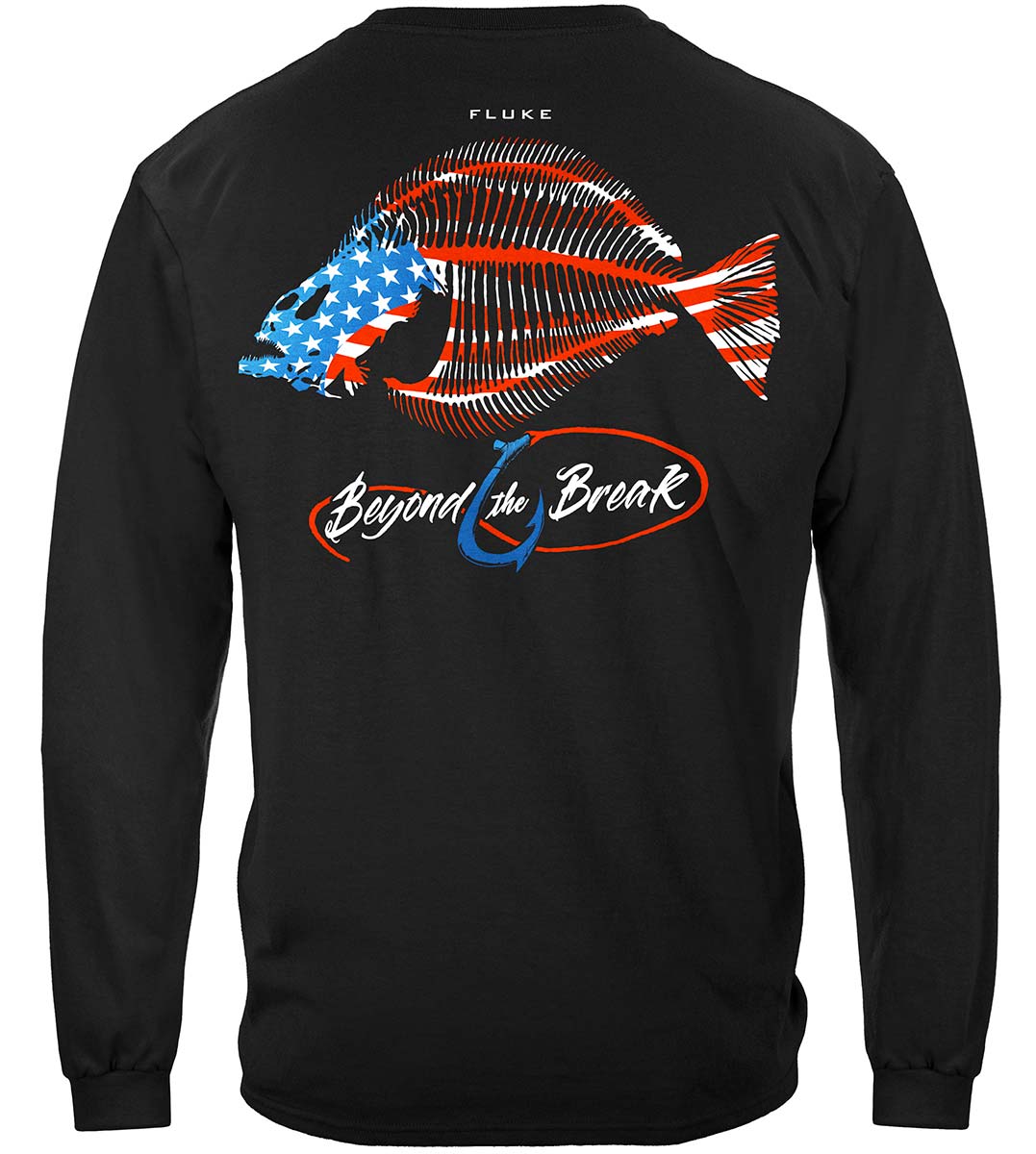 Patriotic Fluke Long Sleeve Shirt - back view