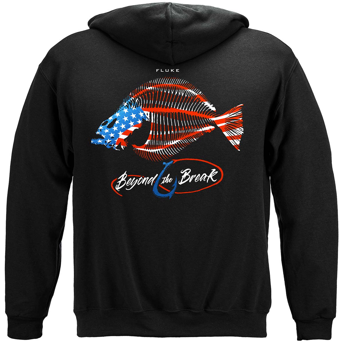 Patriotic Fluke Hoodie - back view