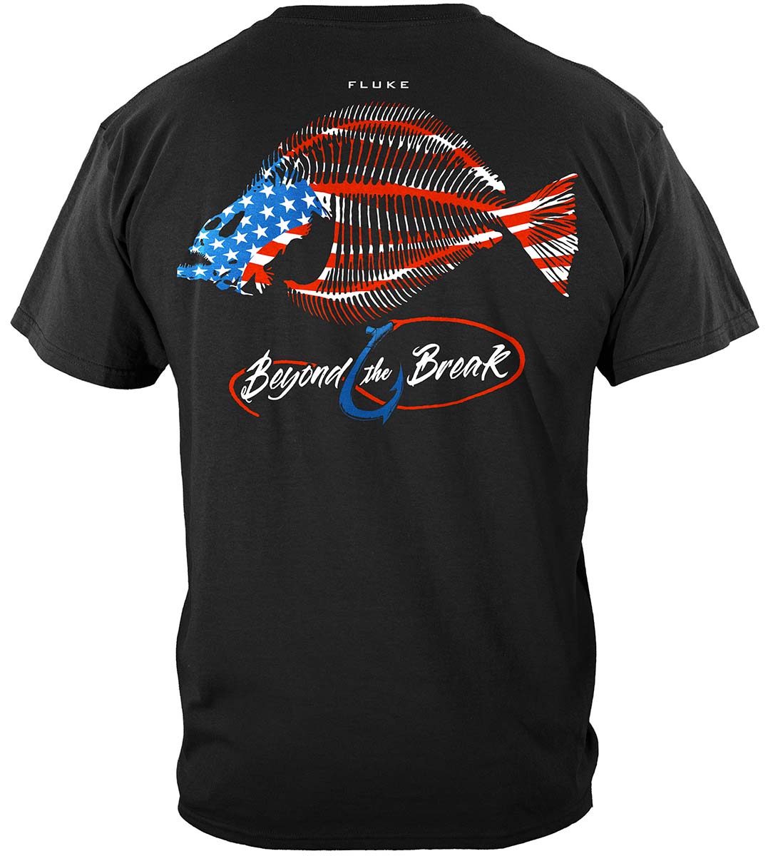 Patriotic Fluke T-Shirt - back view