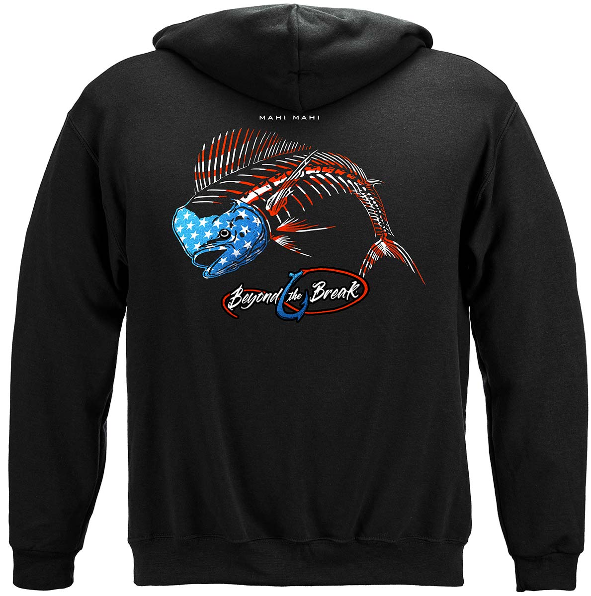 Patriotic Mahi Mahi Hoodie - back view
