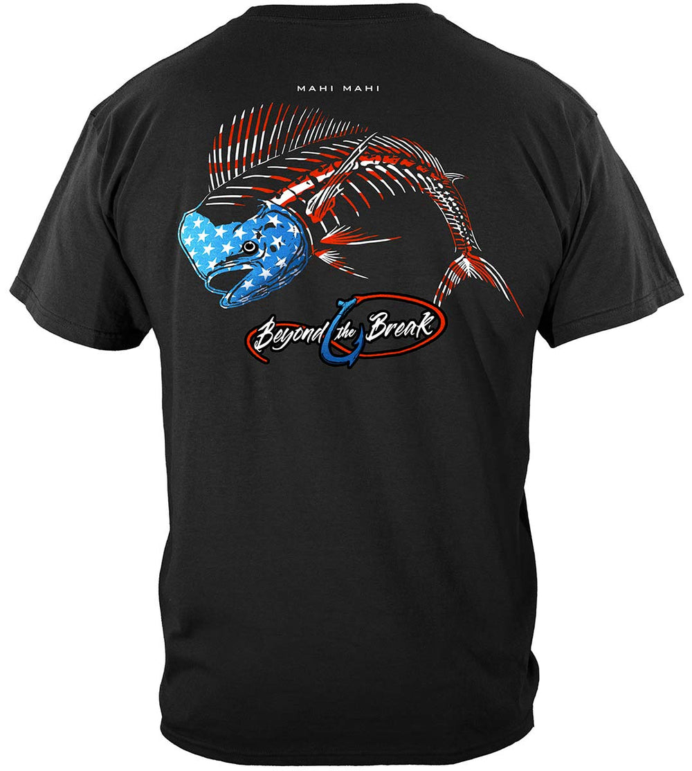Patriotic Mahi Mahi T-Shirt - back view
