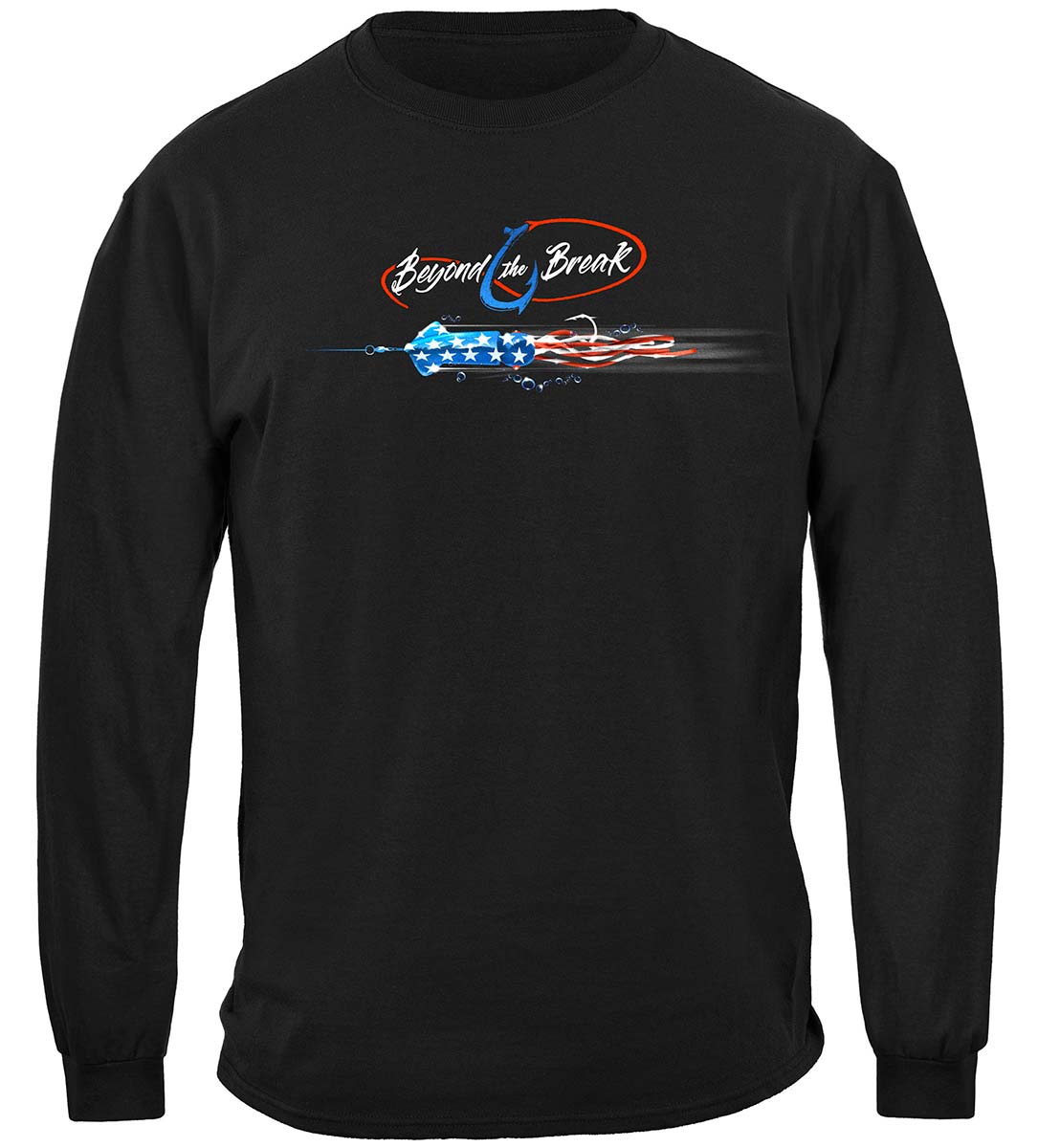 Patriotic Sailfish Long Sleeve Shirt - front view