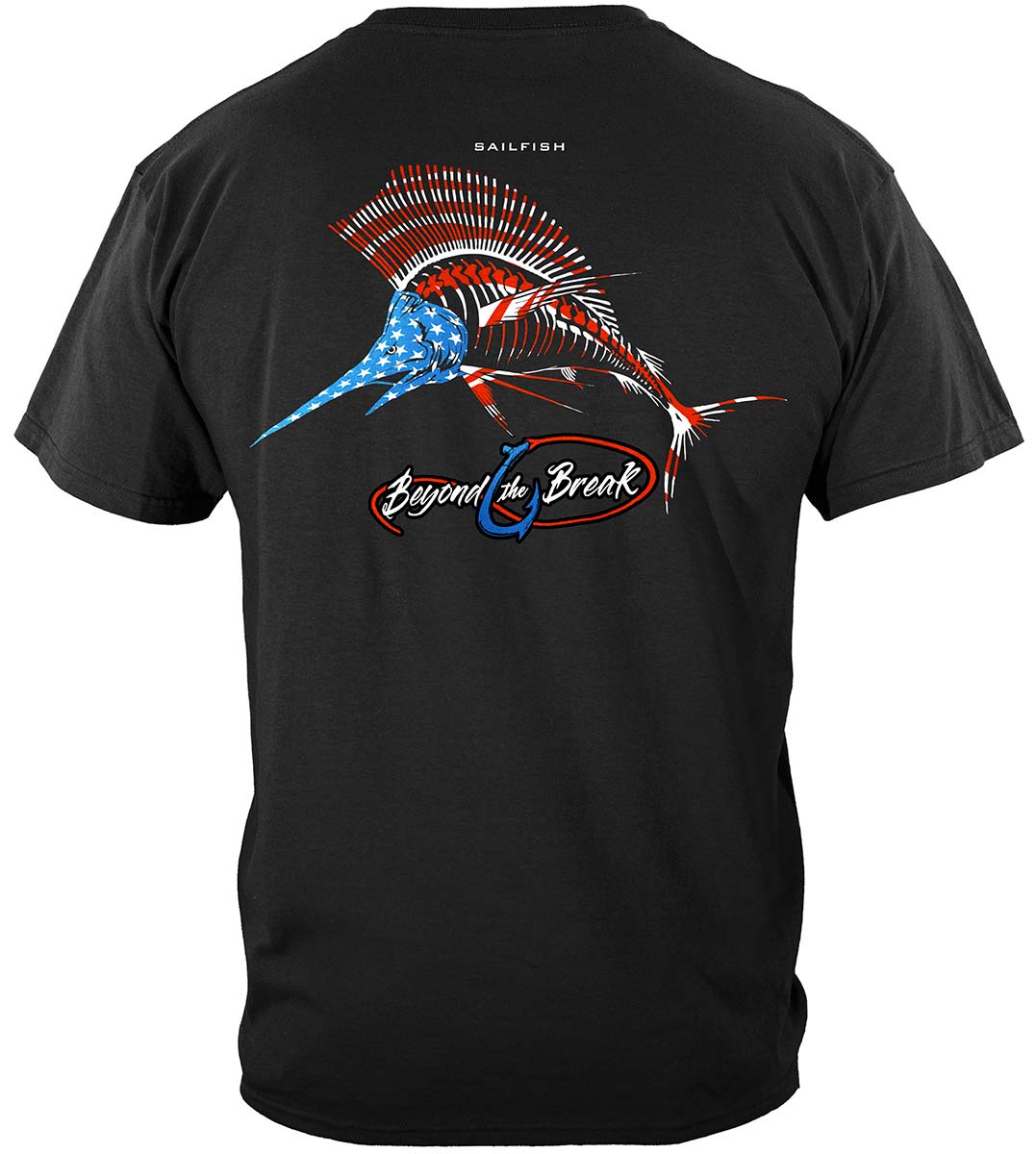 Patriotic Sailfish T-Shirt - back view