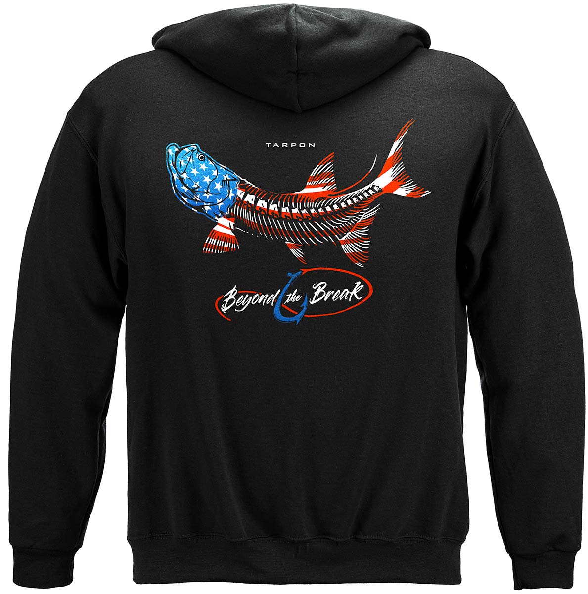 Patriotic Tarpon Hoodie - back view