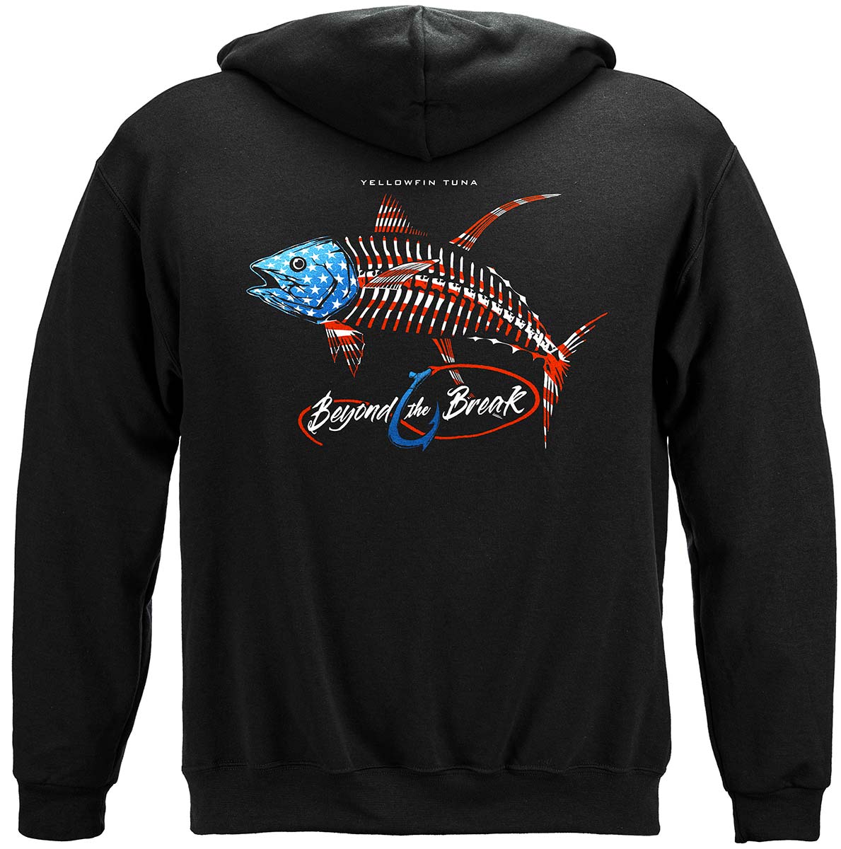 Patriotic Tuna Hoodie - back view