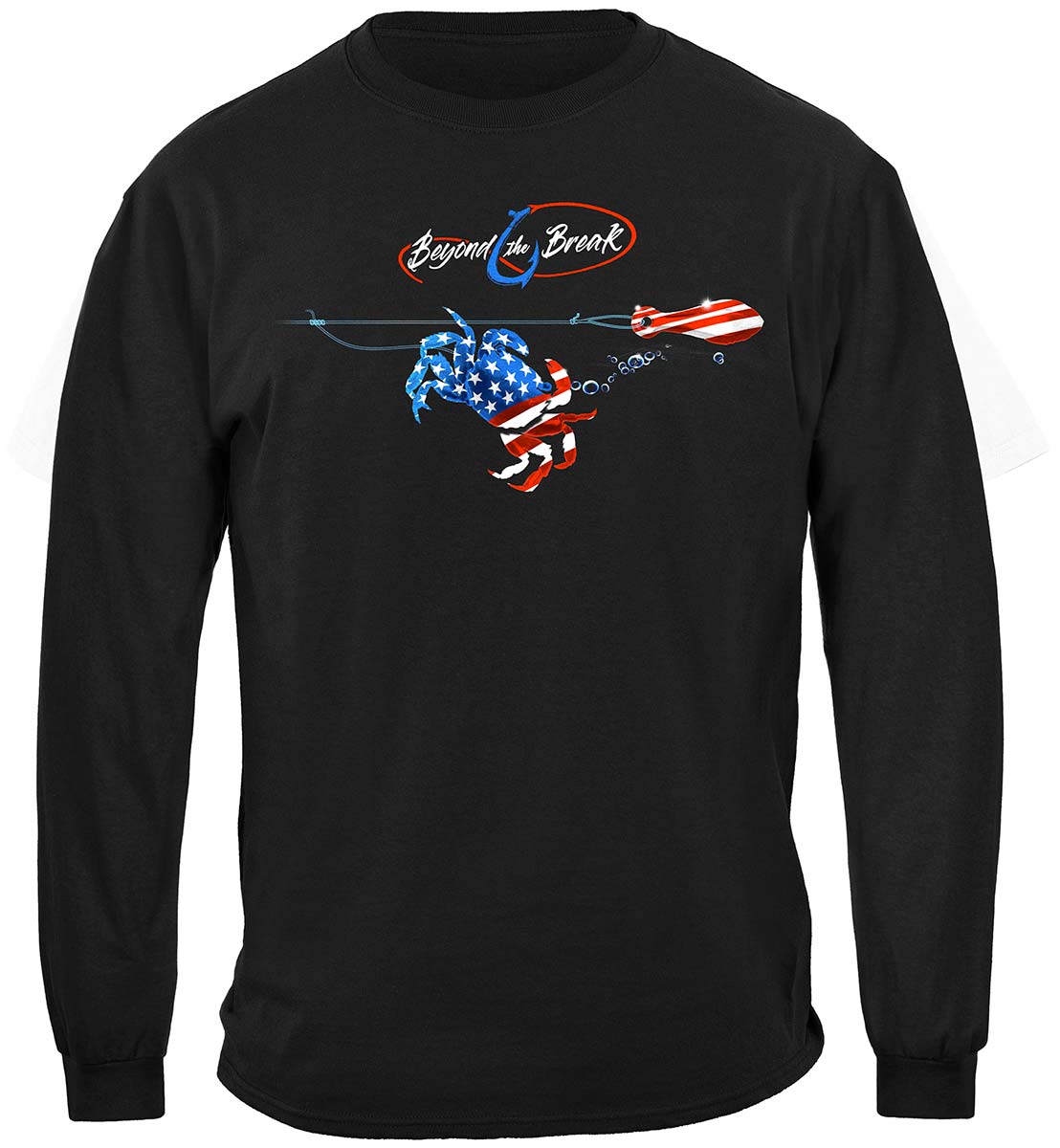 Patriotic Blackfish Long Sleeve Shirt - front view