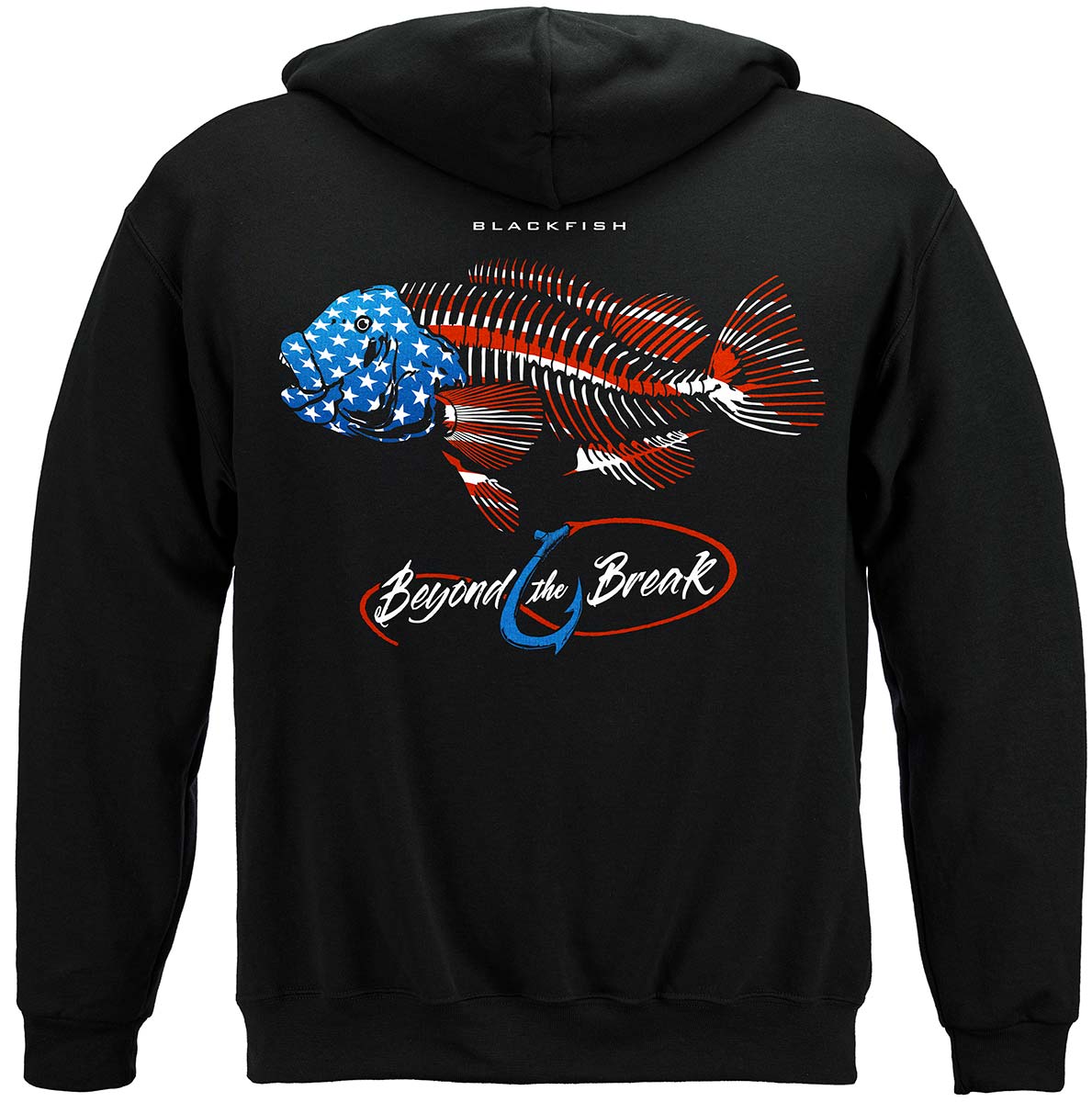 Patriotic Blackfish Hoodie - back view