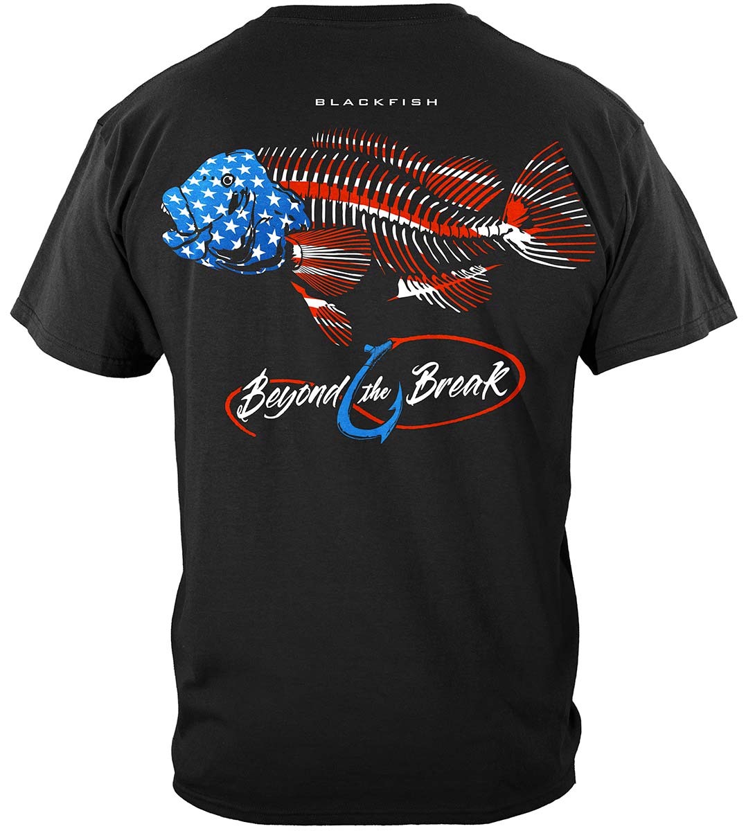 Patriotic Blackfish T-Shirt - back view