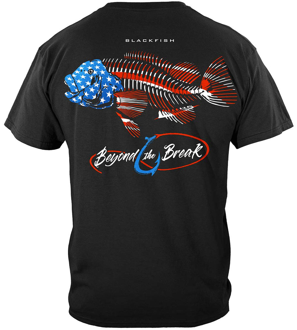 Patriotic Blackfish T-Shirt - back view