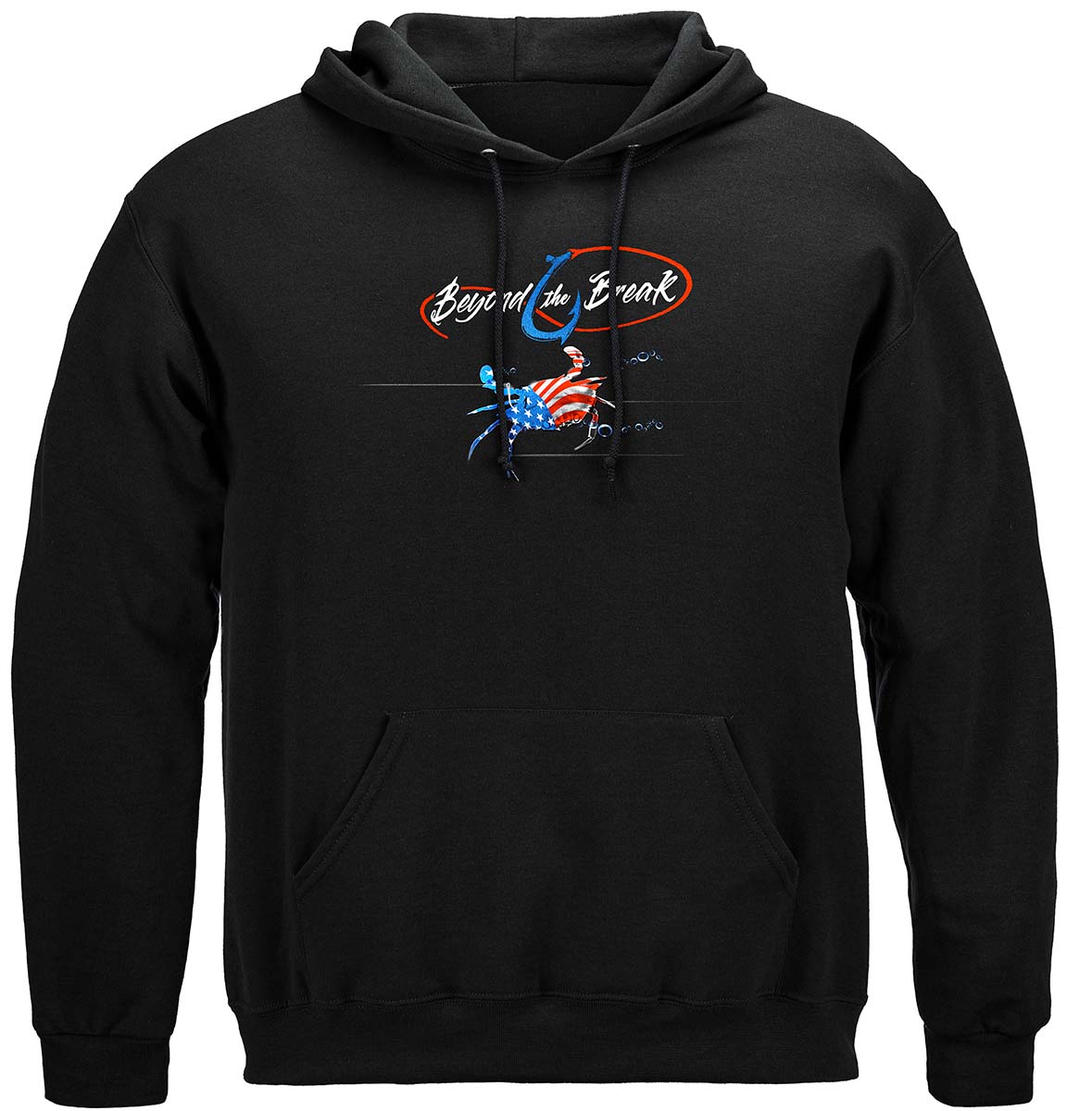 Patriotic Bonefish Hoodie - front view