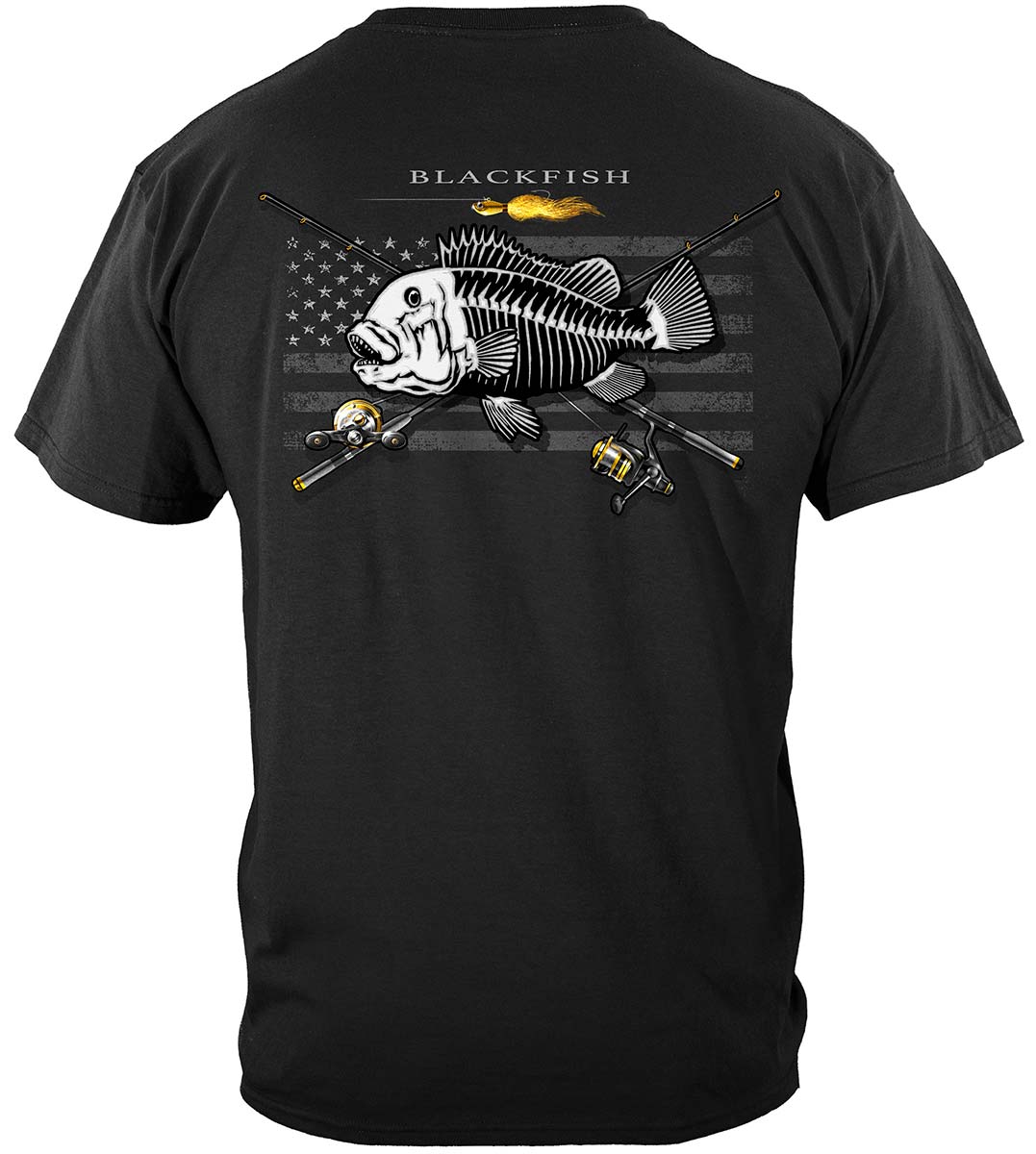 Black Flag Patriotic Blackfish T-Shirt - back view
