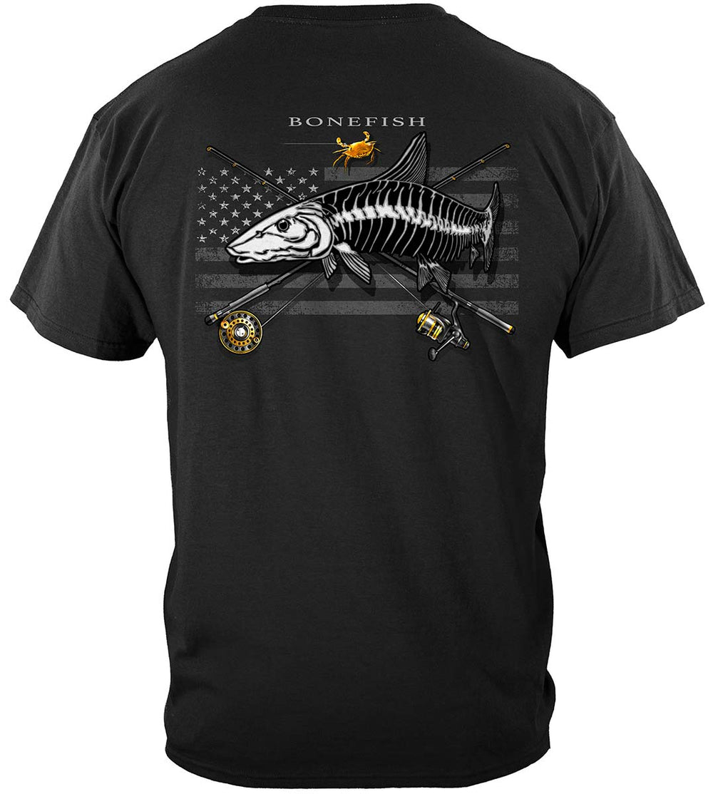 Black Flag Patriotic Bonefish T-Shirt - back view