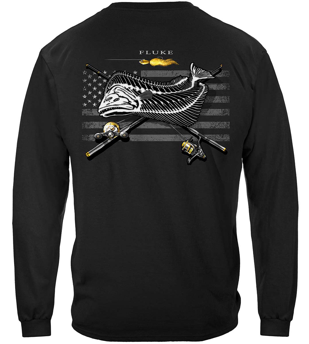 Black Flag Patriotic Fluke Long Sleeve Shirt - back view