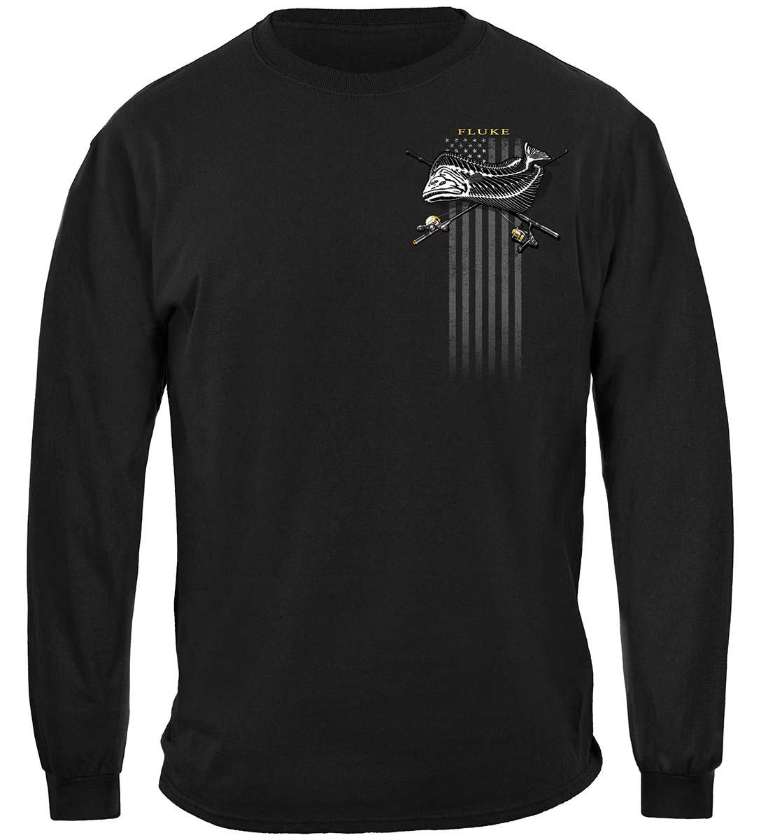 Black Flag Patriotic Fluke Long Sleeve Shirt - front view