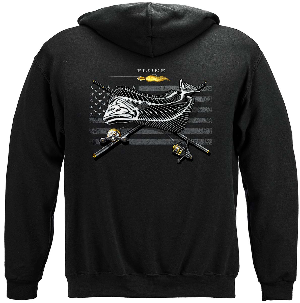Black Flag Patriotic Fluke Hoodie - back view