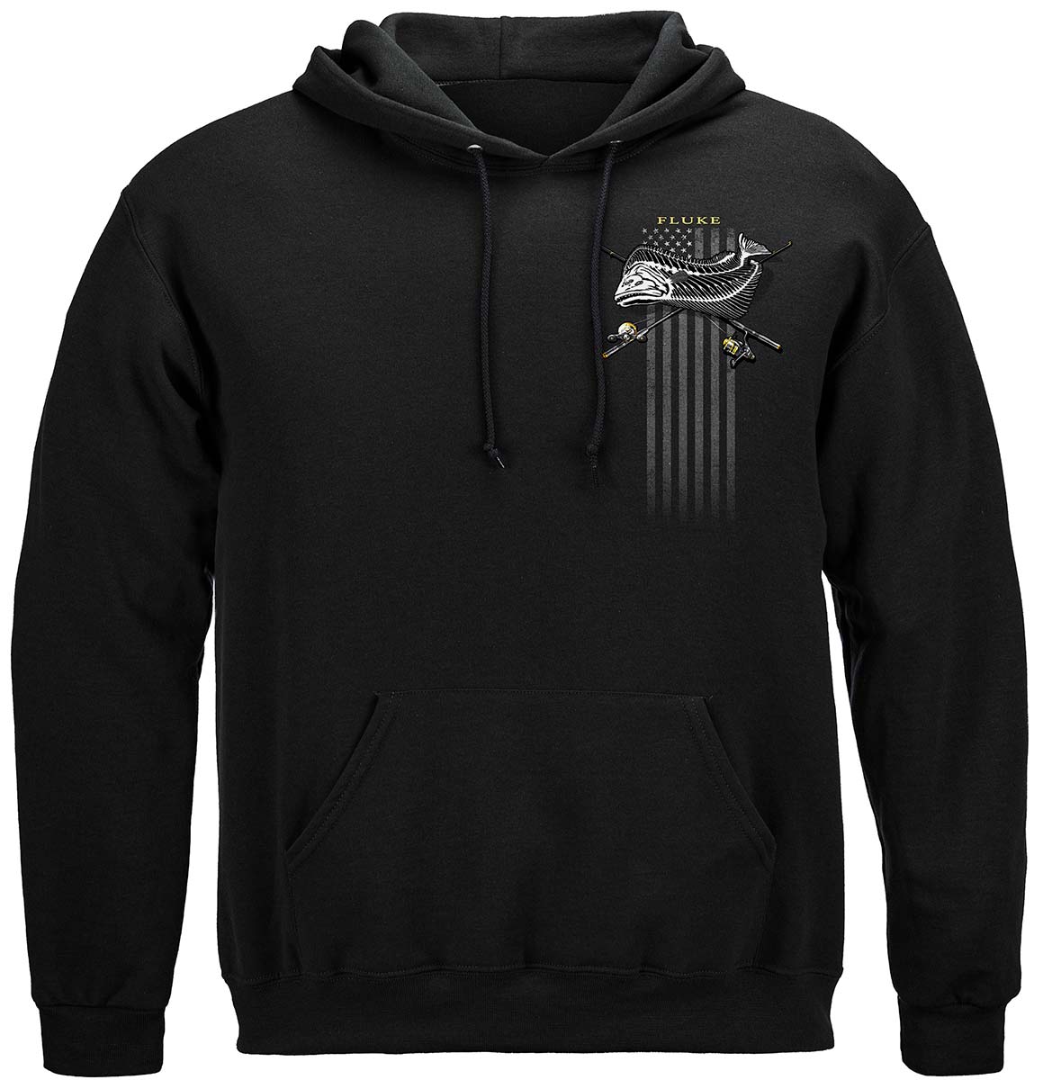 Black Flag Patriotic Fluke Hoodie - front view