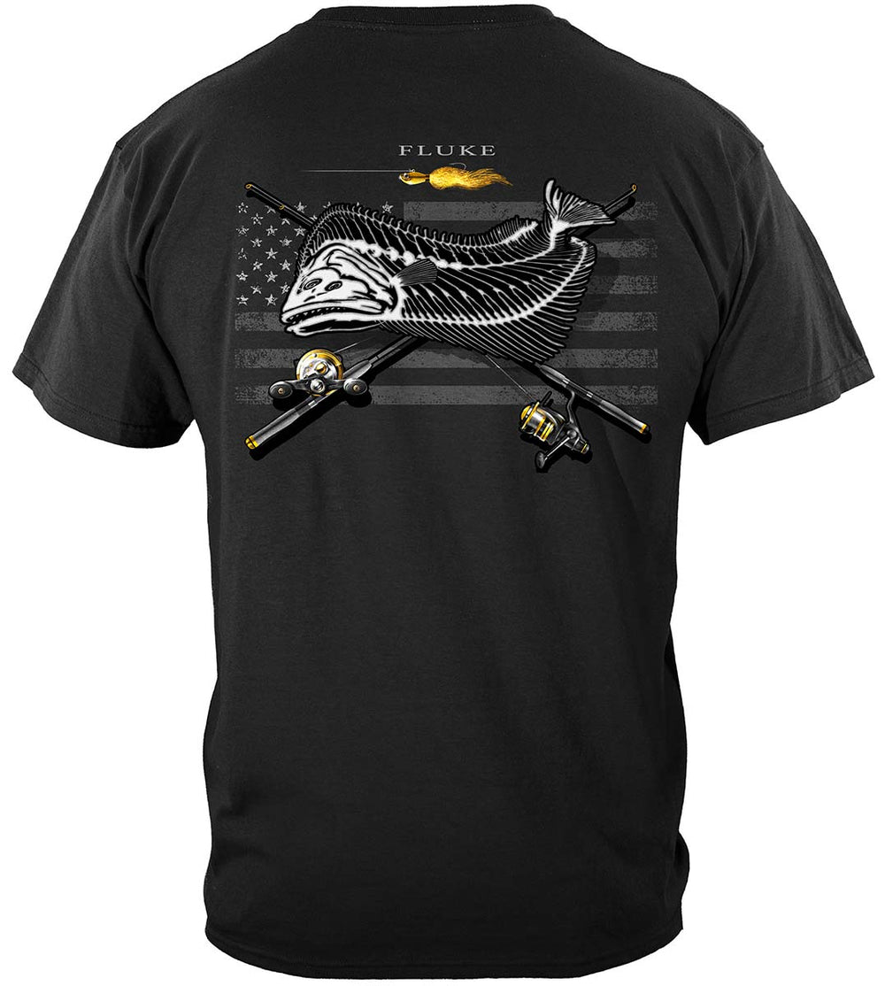 Black Flag Patriotic Fluke T-Shirt - back view