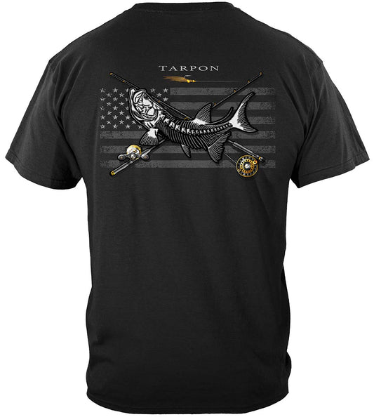 Black Flag Patriotic Tarpon T-Shirt - back view