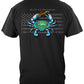 Black Flag Patriotic Blue Crab T-Shirt - back view