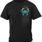 Black Flag Patriotic Blue Crab T-Shirt - front view