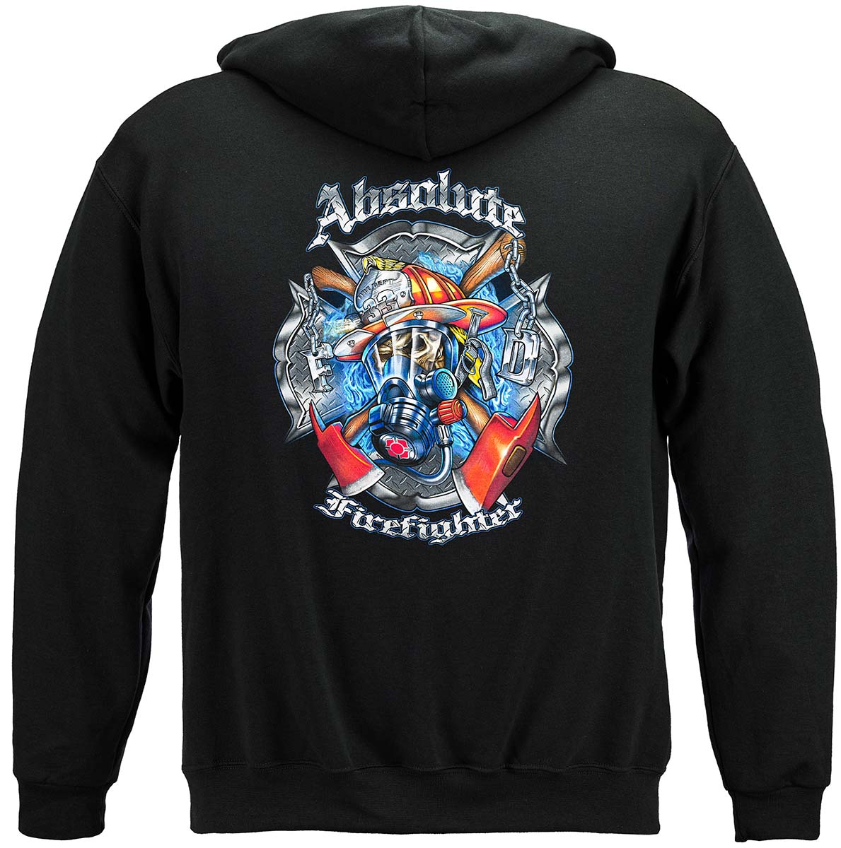 Absolute Firefighter Gas Mask Hoodie - back view