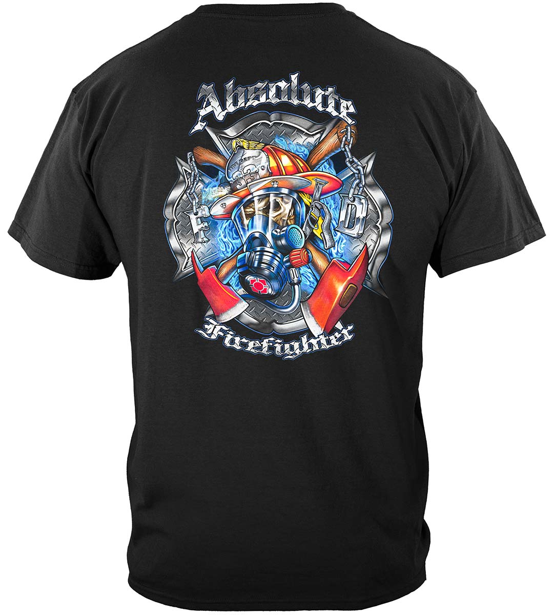 Absolute Firefighter Gas Mask T-Shirt - back view