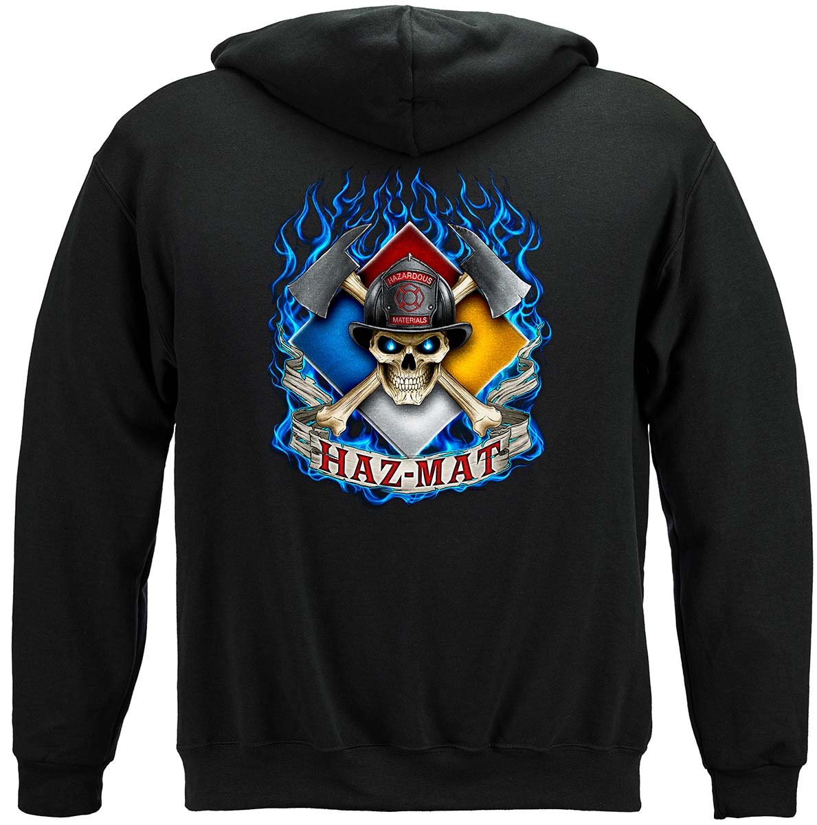 Hazmat Firefighter Hoodie - back view
