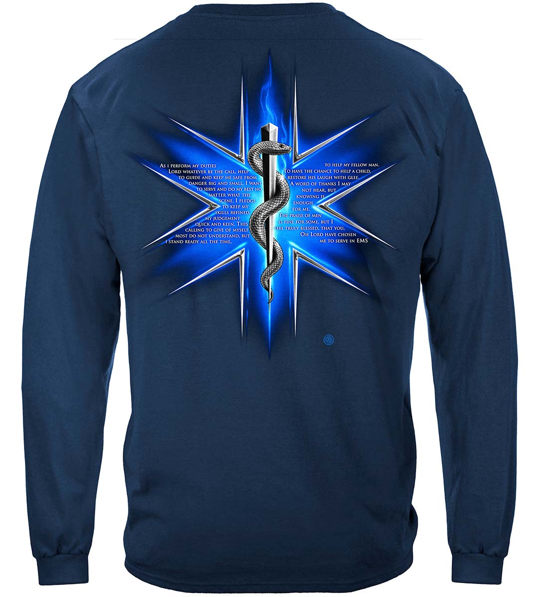 EMS Prayer Long Sleeve Shirt - back view