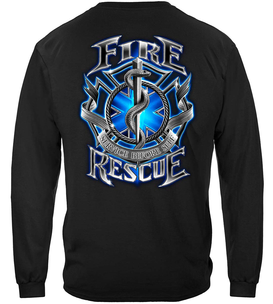 Fire Rescue Classic Long Sleeve Shirt - back view