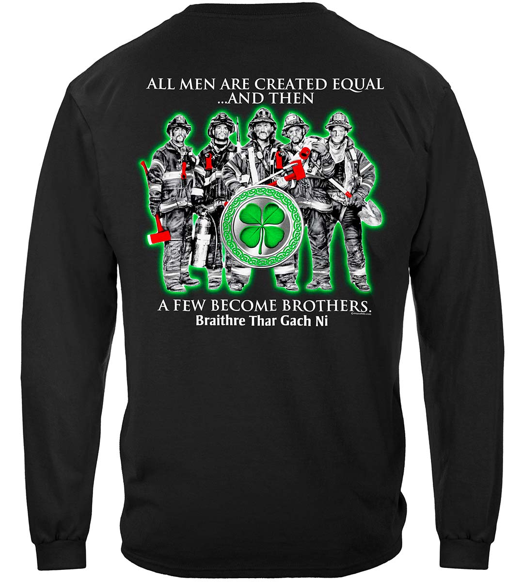 Irish Brotherhood Firefighter Long Sleeve Shirt - back view