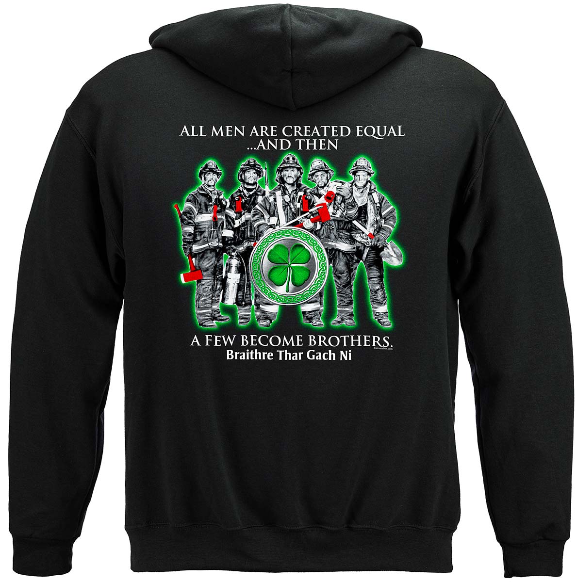 Irish Brotherhood Firefighter Hoodie - back view