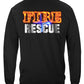 Fire Rescue Full Front Maltese Long Sleeve Shirt - back view
