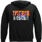 Fire Rescue Full Front Maltese Hoodie - back view