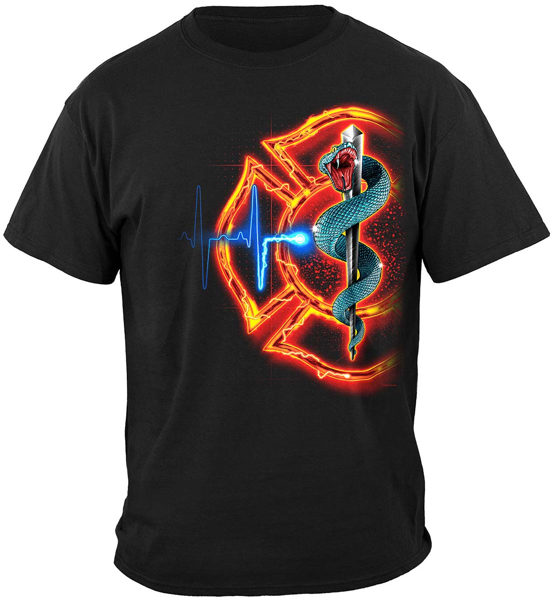 Fire Rescue Full Front Maltese T-Shirt - front view