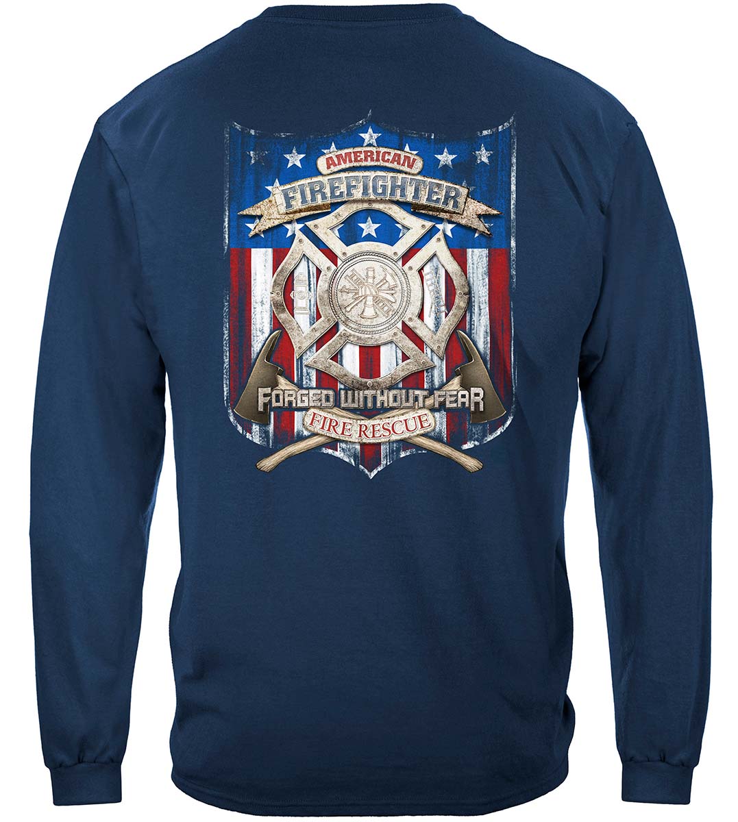Firefighter American Made Long Sleeve Shirt - back view