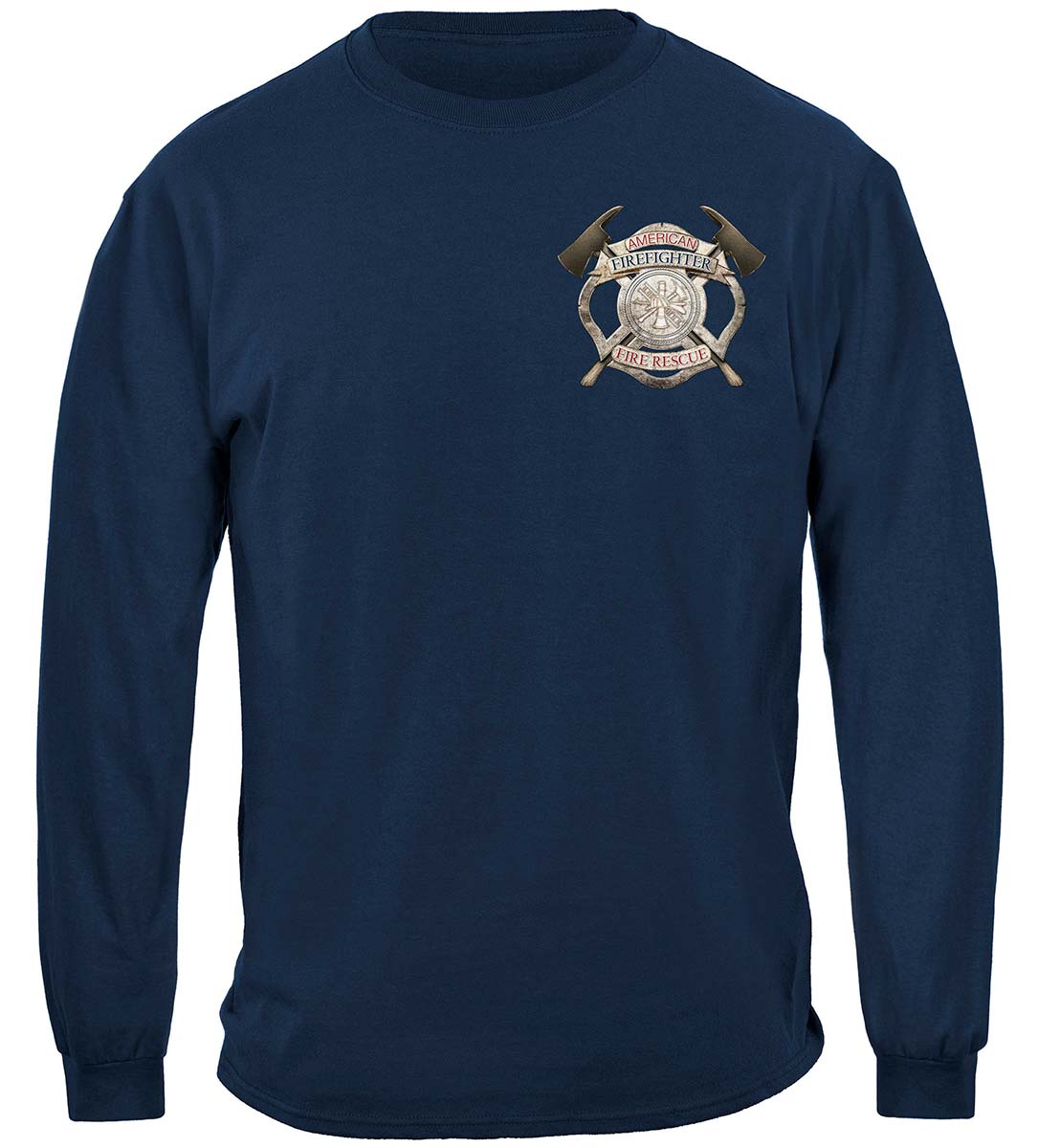 Firefighter American Made Long Sleeve Shirt - front view