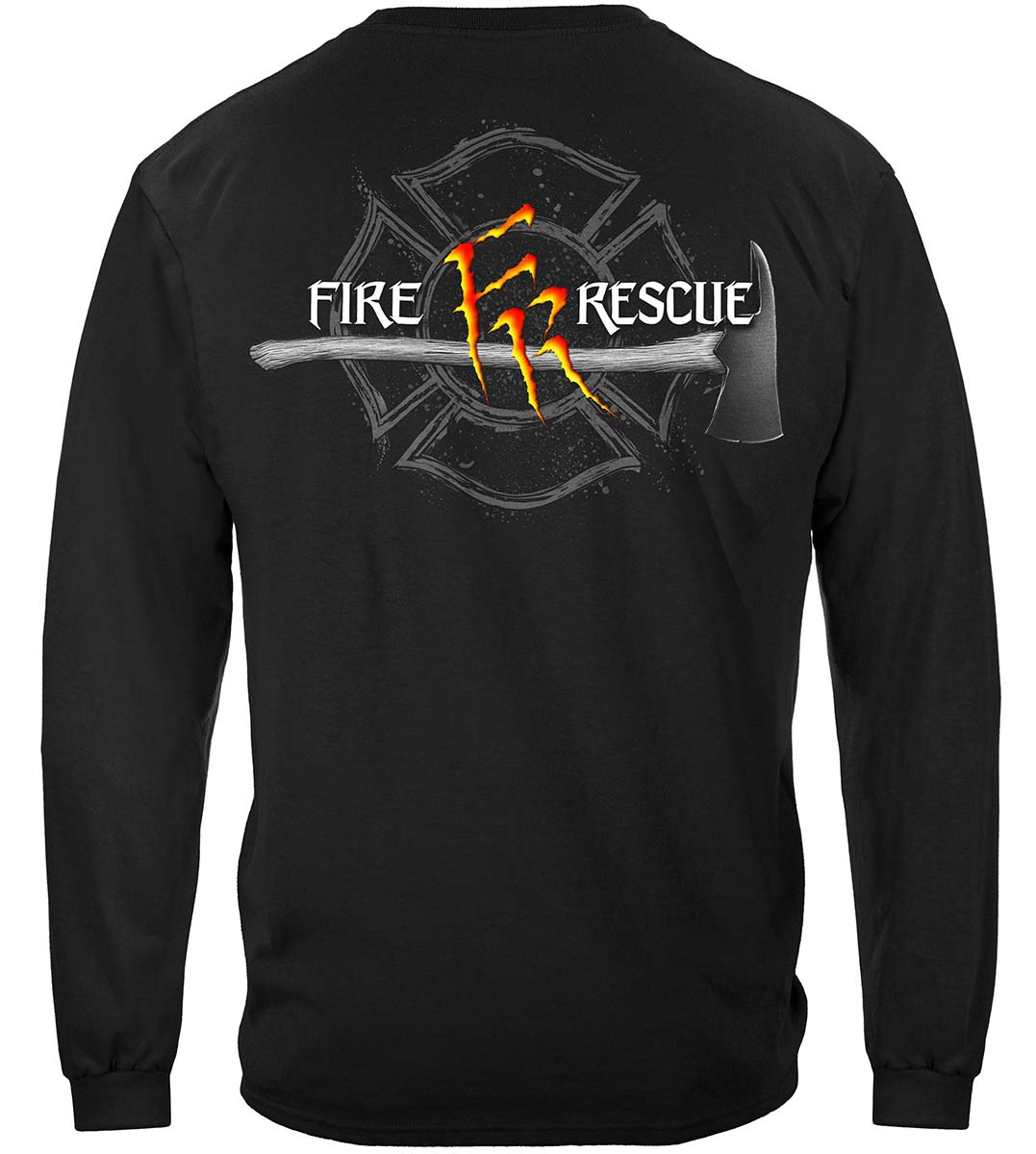 Monster Claws Fire Rescue Long Sleeve Shirt - back view