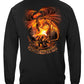 Fear No Evil Dragon Firefighter Long Sleeve Shirt - back view