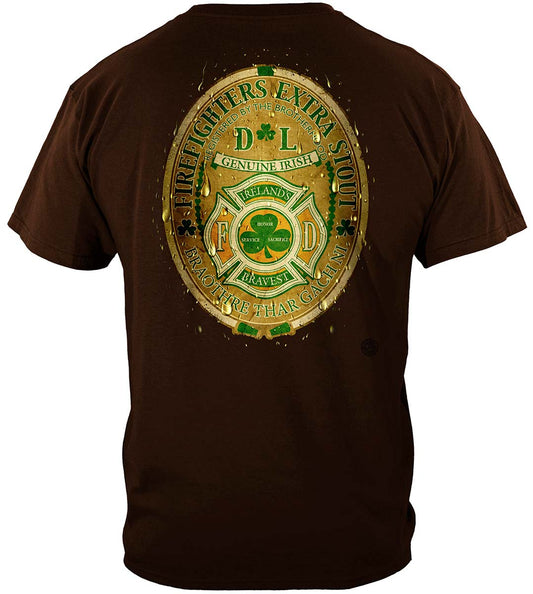 Firefighter DL Ireland's Bravest T-Shirt - back view