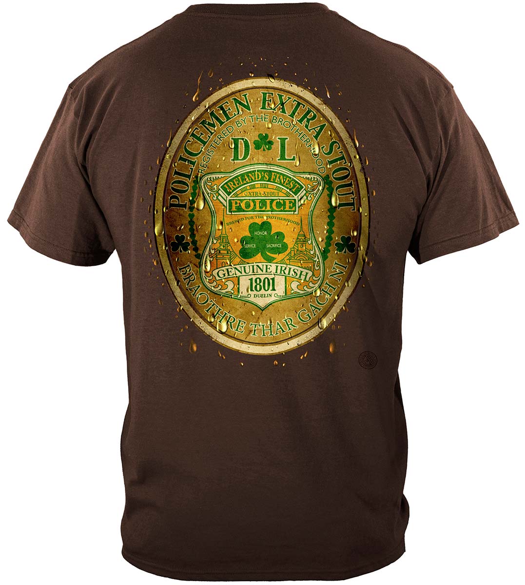Police DL Bottled by Ireland's Finest T-Shirt - back view