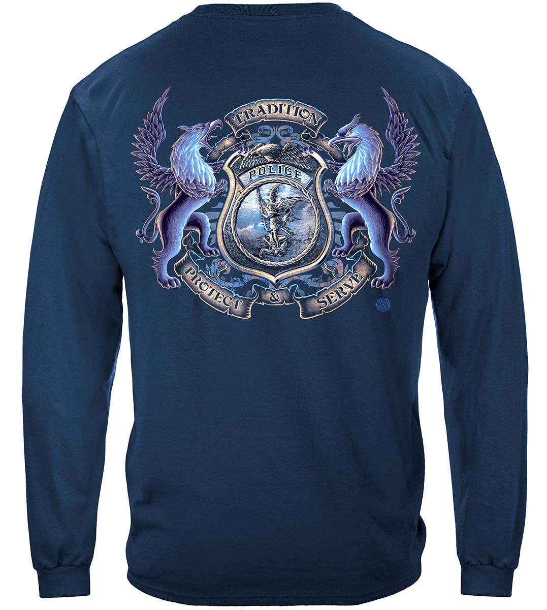 Police Coat of Arms Long Sleeve Shirt - back view