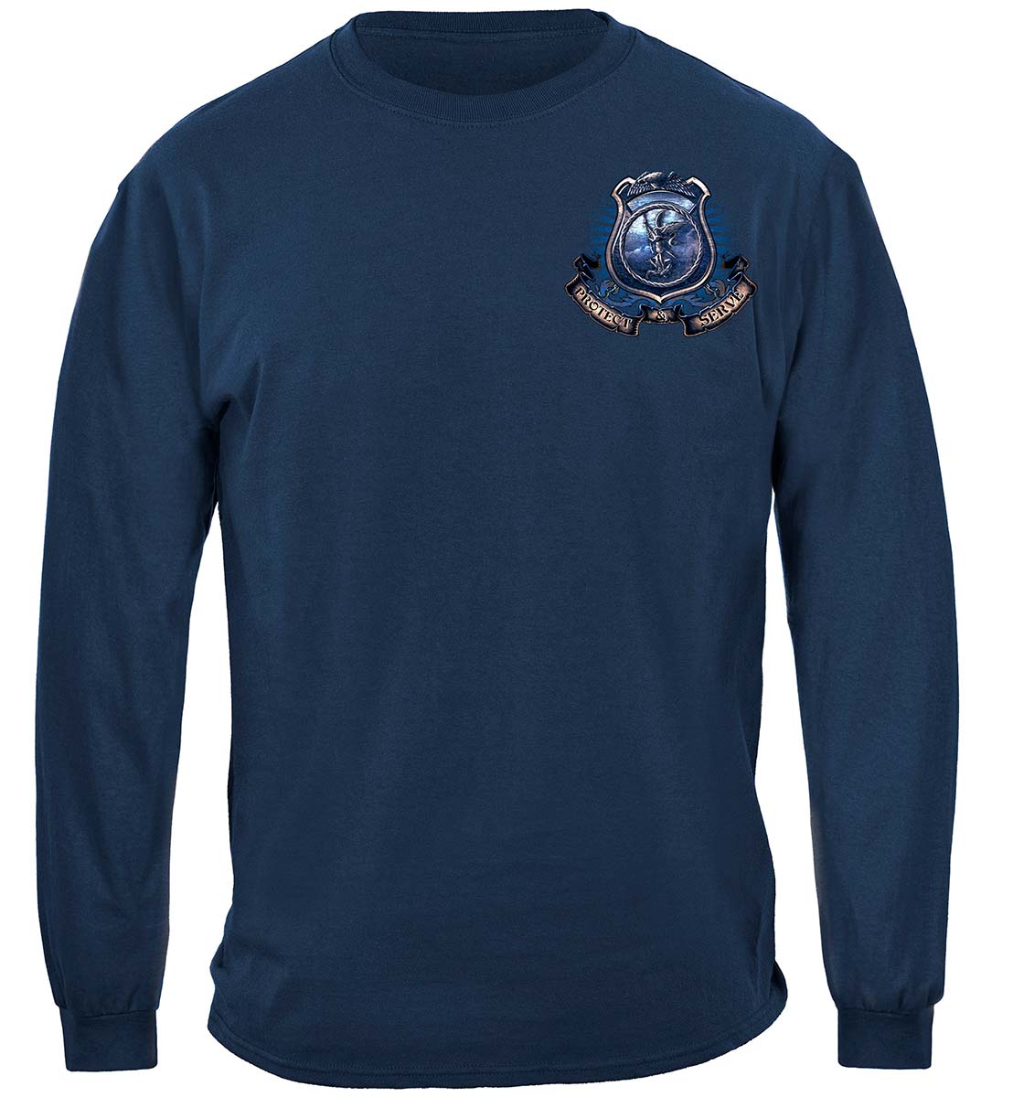 Police Coat of Arms Long Sleeve Shirt - front view