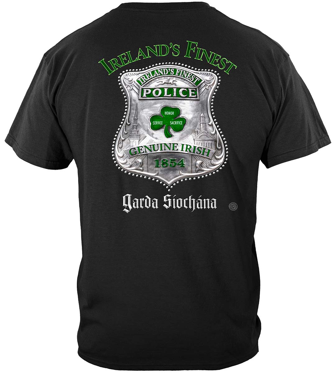 Garda Ireland's Finest Police T-Shirt - back view