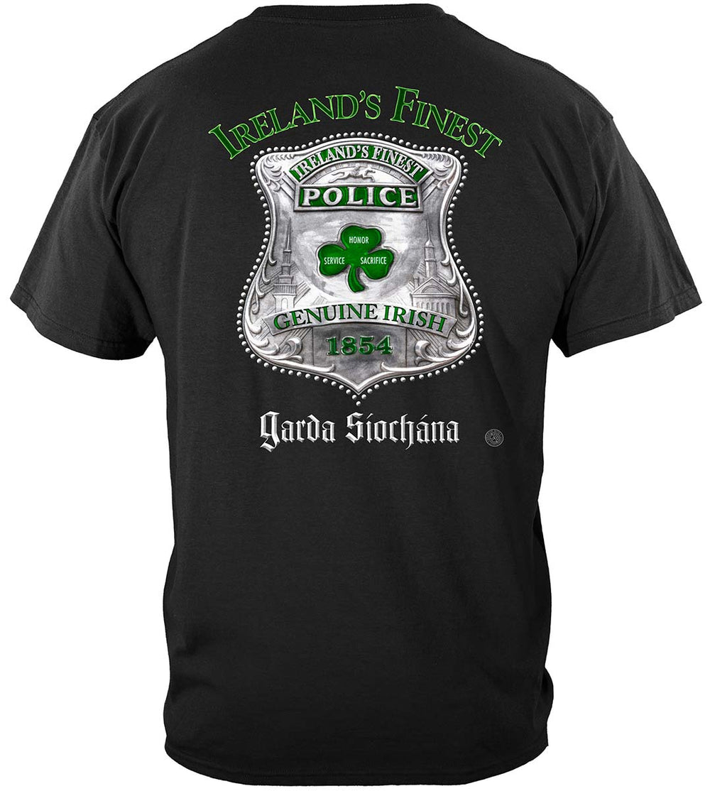 Garda Ireland's Finest Police T-Shirt - back view