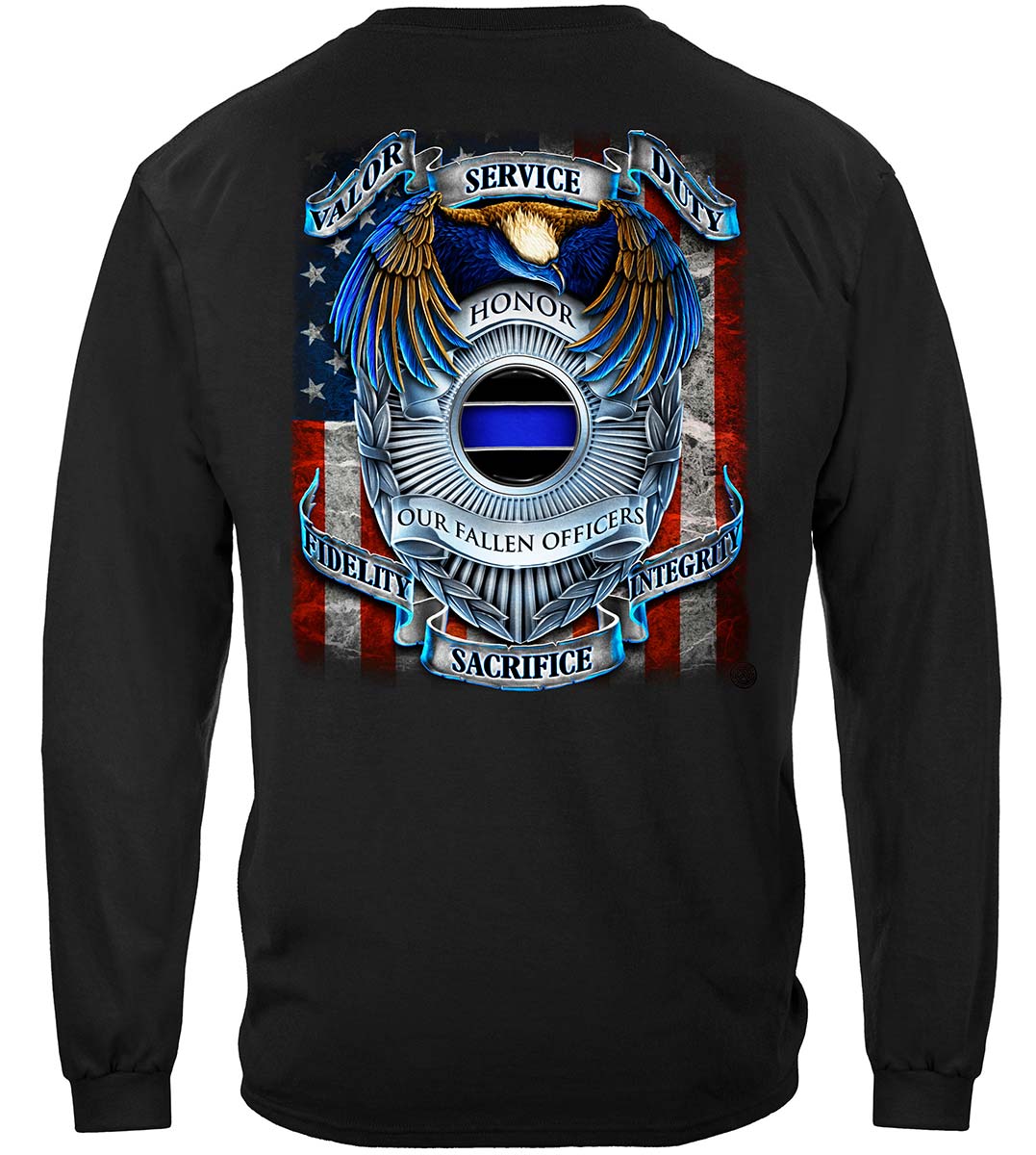 Honor Our Fallen Officers Long Sleeve Shirt - back view