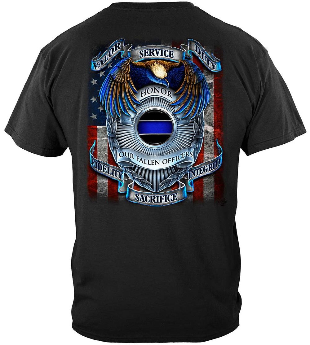 Honor Our Fallen Officers T-Shirt - back view