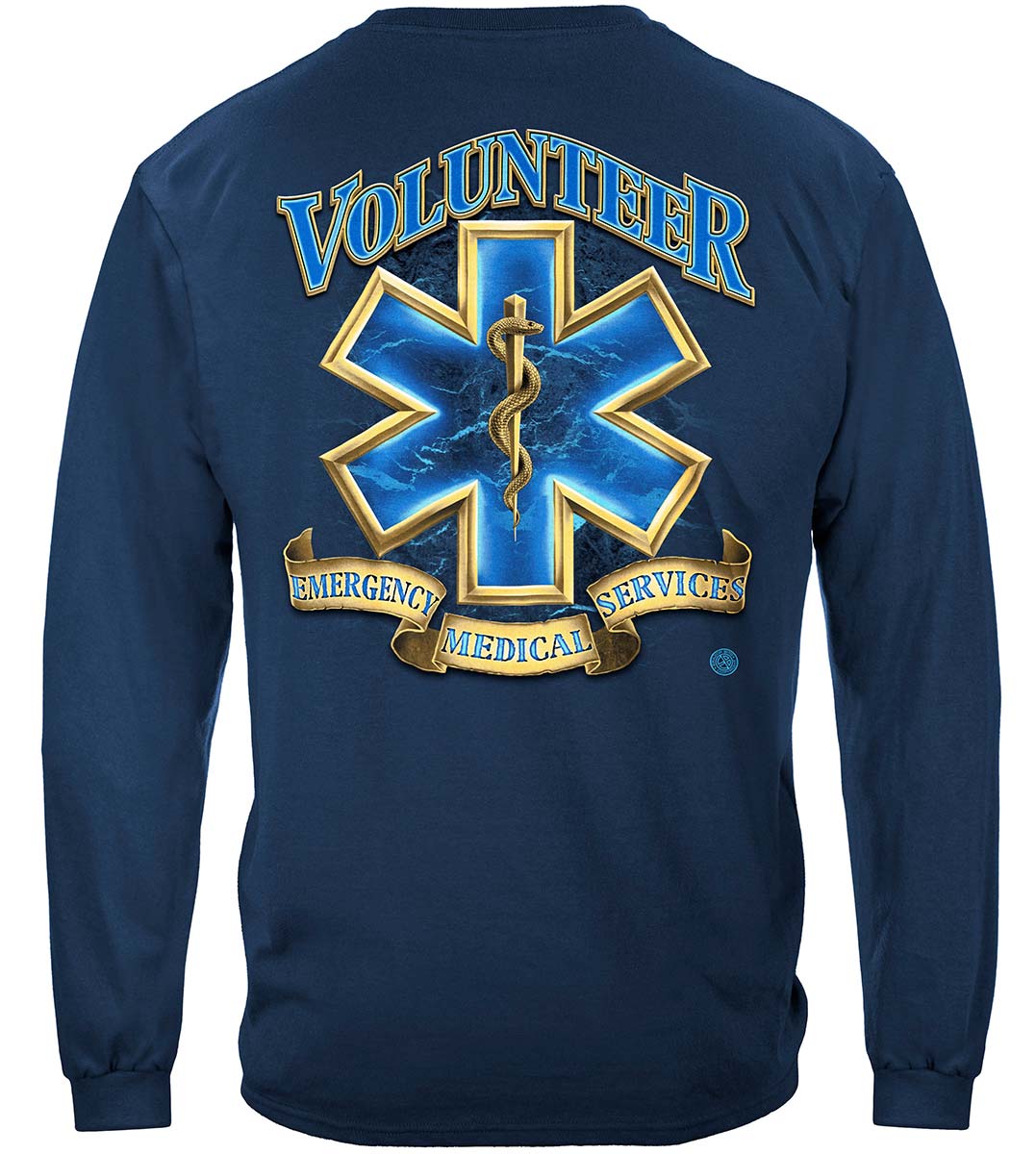 Volunteer EMS Gold Shield Long Sleeve Shirt - back view